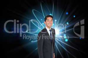 Composite image of smiling asian businessman