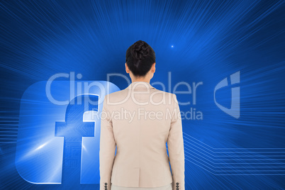 Composite image of asian businesswoman