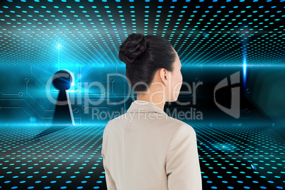 Composite image of asian businesswoman