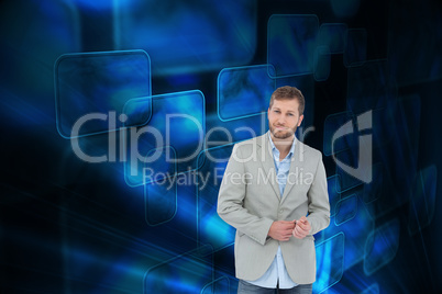 Composite image of suave man in a blazer