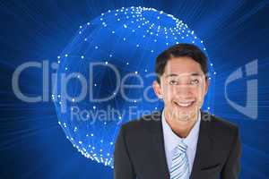 Composite image of smiling asian businessman