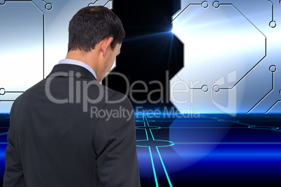 Composite image of asian businessman