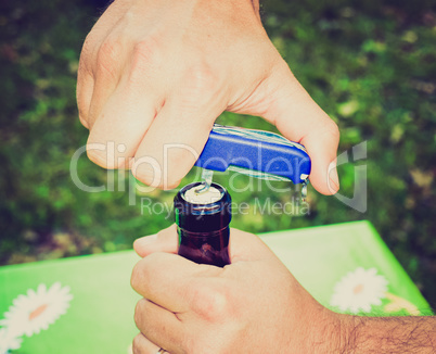 Retro look Bottle opening Retro look Bottle opening