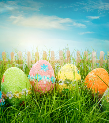 decorated easter eggs