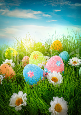 decorated easter eggs