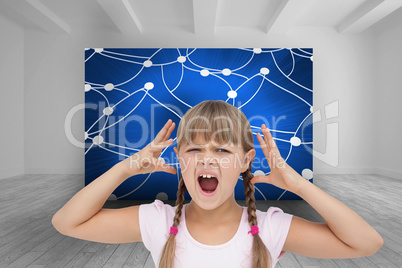 Composite image of crazy little girl Composite image of crazy little girl