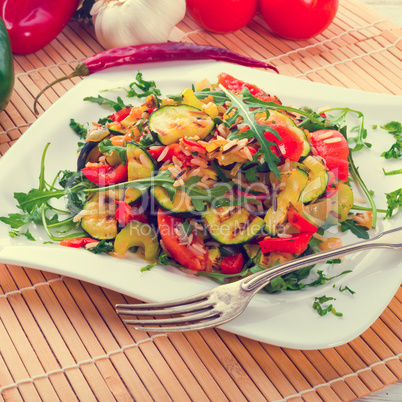 vegetables vegetarian with wild rice