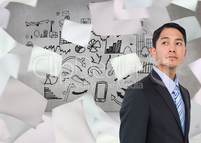Composite image of serious asian businessman Composite image of serious asian businessman