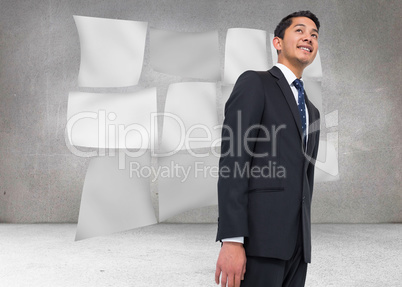 Composite image of smiling asian businessman