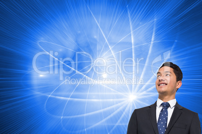 Composite image of smiling asian businessman