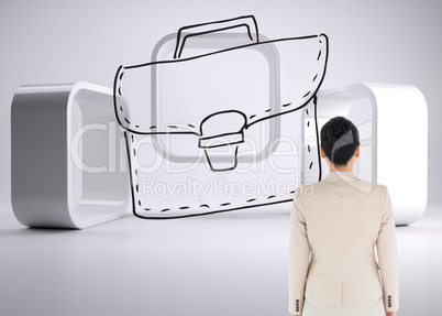 Composite image of asian businesswoman