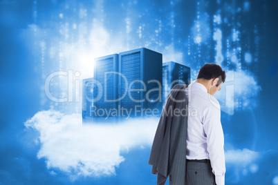 Composite image of businessman standing Composite image of businessman standing