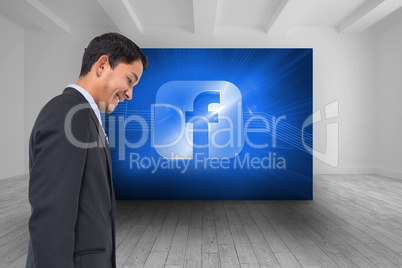 Composite image of smiling asian businessman