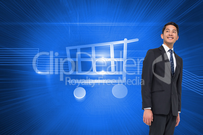 Composite image of smiling asian businessman