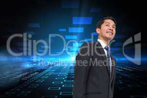 Composite image of smiling asian businessman