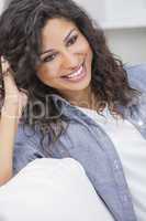 beautiful happy hispanic woman smiling