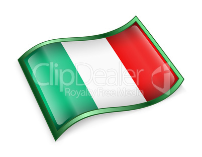 Italy Flag Icon, isolated on white background