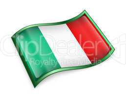 Italy Flag Icon, isolated on white background