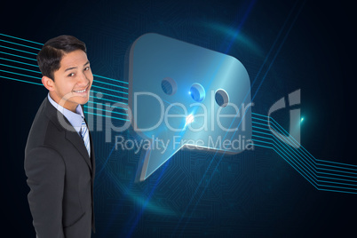 Composite image of smiling asian businessman