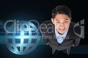 Composite image of smiling asian businessman