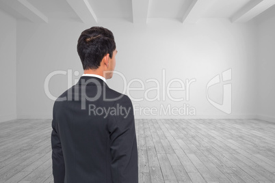 Composite image of bright white room