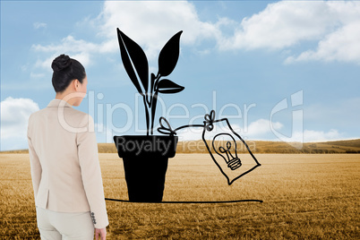 Composite image of asian businesswoman