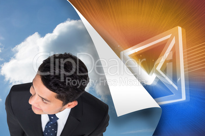 Composite image of smiling asian businessman