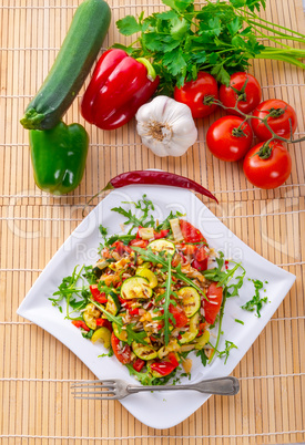 vegetables vegetarian with wild rice