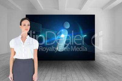 Composite image of content businesswoman posing