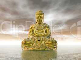 golden buddha - 3d render