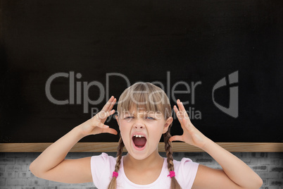 Composite image of crazy little girl Composite image of crazy little girl