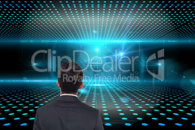 Composite image of dark haired asian businessman