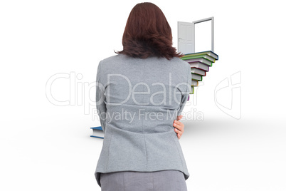 Composite image of businesswoman