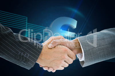 Composite image of business handshake