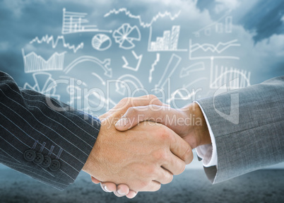 Composite image of business handshake