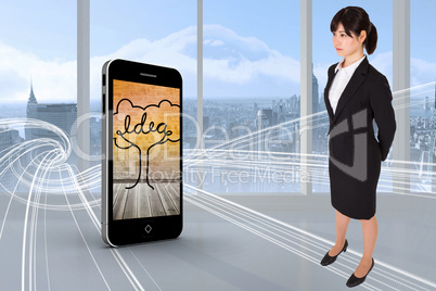 Composite image of serious businesswoman Composite image of serious businesswoman
