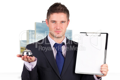 Composite image of customer service concept