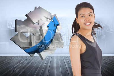 Composite image of smiling businesswoman