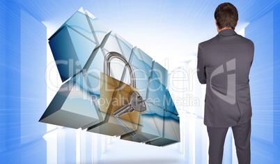 Composite image of businessman