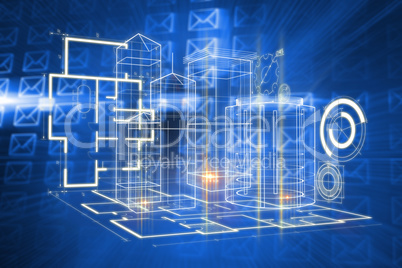 Composite image of technology interface Composite image of technology interface