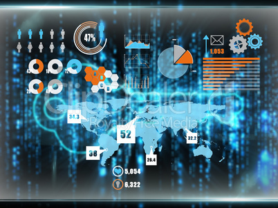 Composite image of business interface