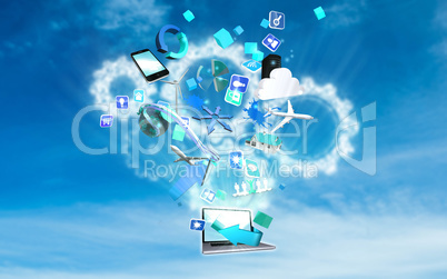 Composite image of computer applications