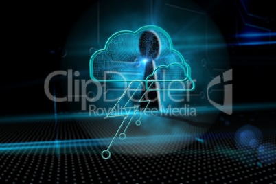 Composite image of cloud computing background