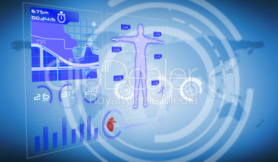 Composite image of medical interface