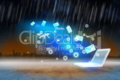 Composite image of email communication background