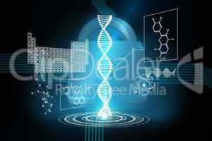 Composite image of dna helix interface