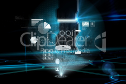 Composite image of technology interface