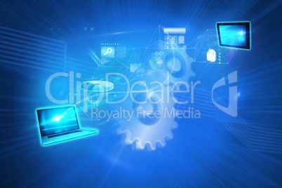 Composite image of file transfer background