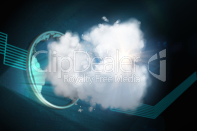 Composite image of cloud computing background