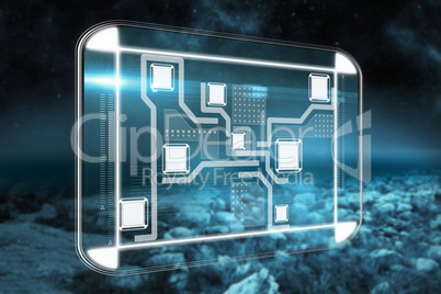 Composite image of technology interface